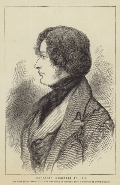 Benjamin Disraeli in 1837 by Count Alfred D